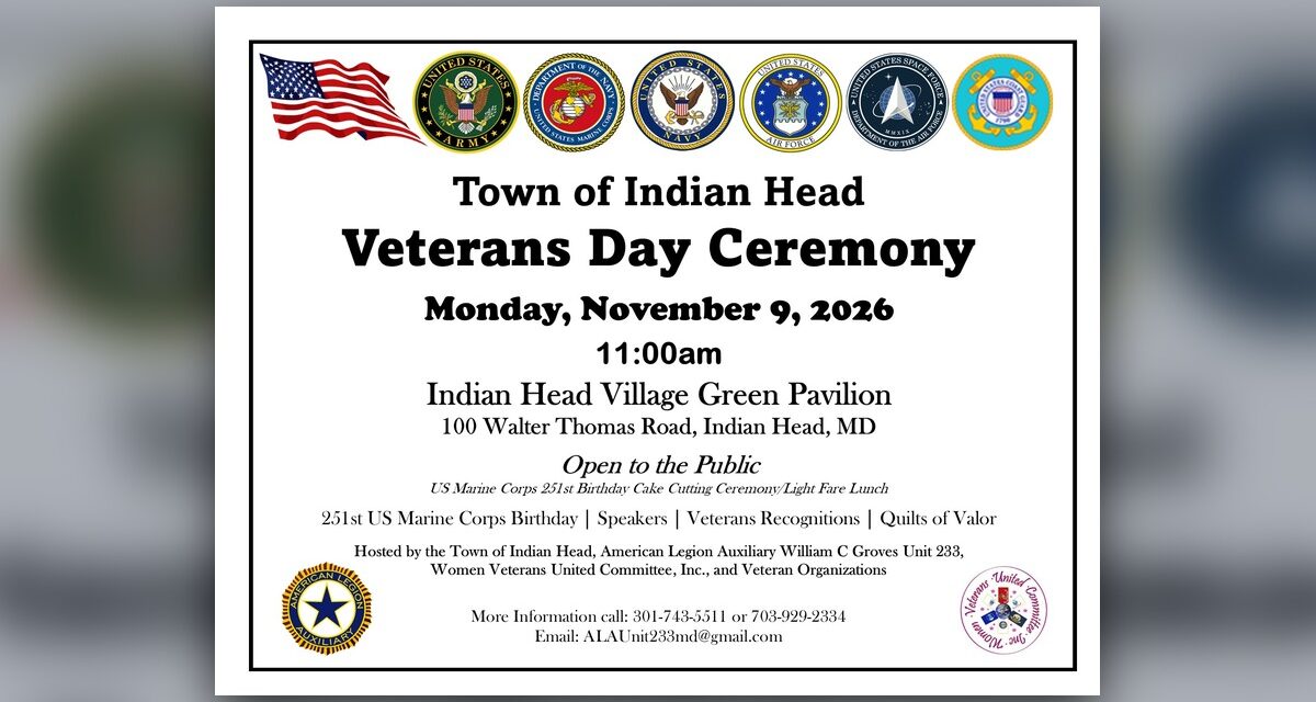 Town of Indian Head Veterans Day Ceremony