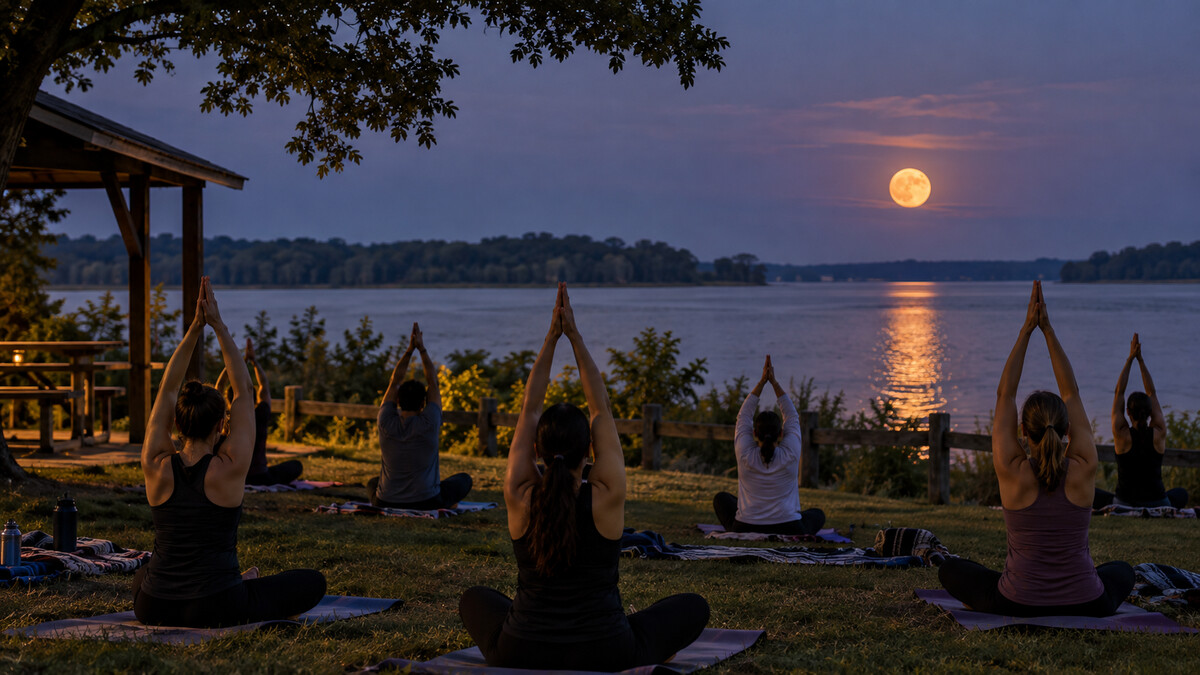 Full Harvest Moon Yoga at Smallwood State Park