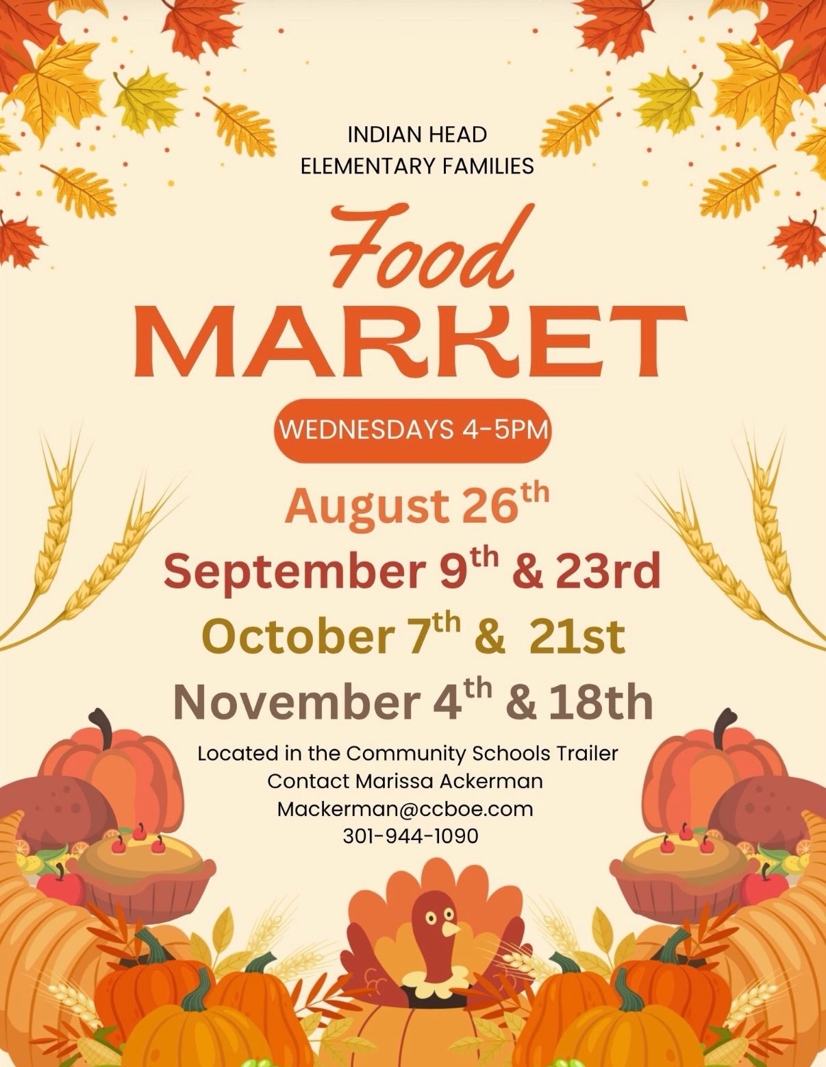 Indian Head Elementary Families Food Market flyer