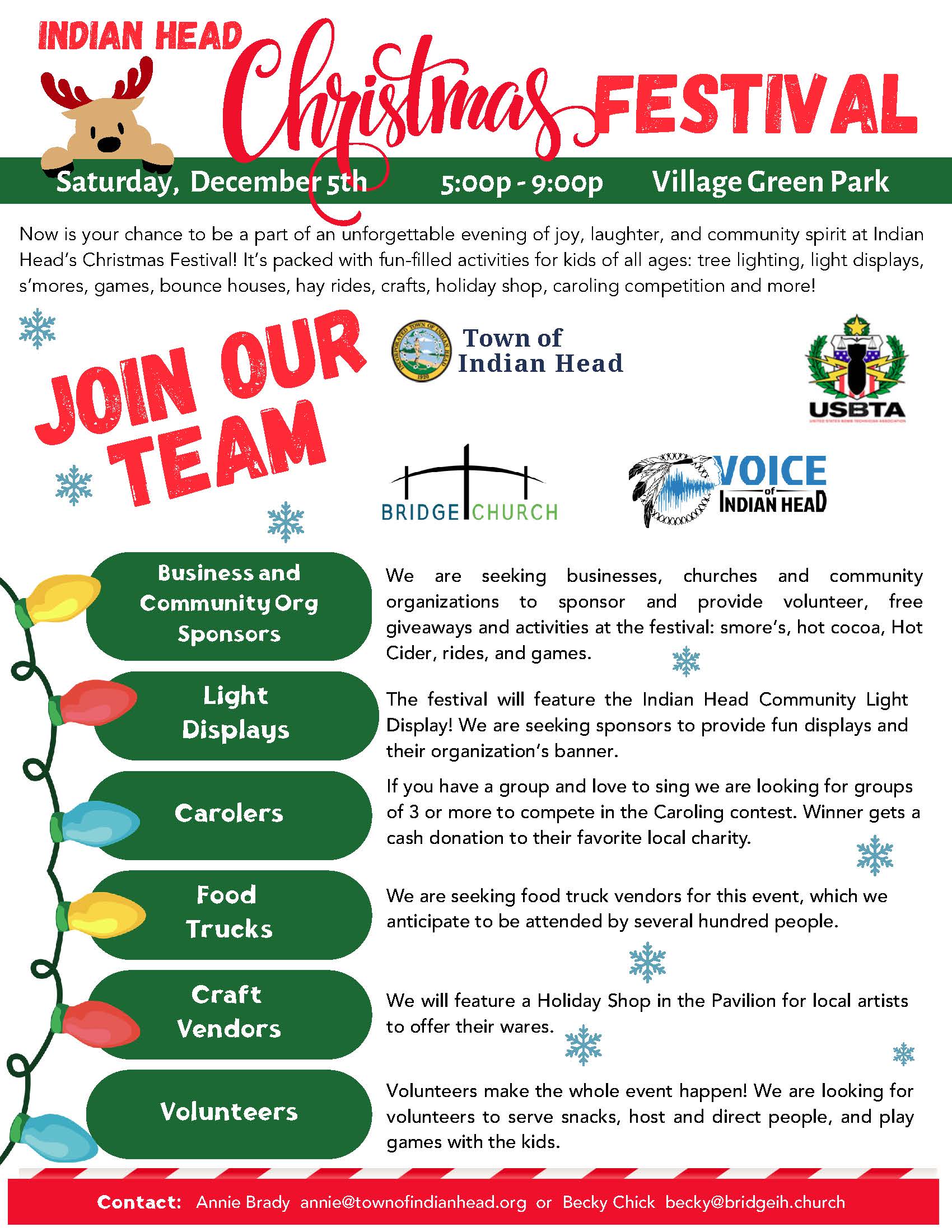 Indian Head Christmas Festival flyer