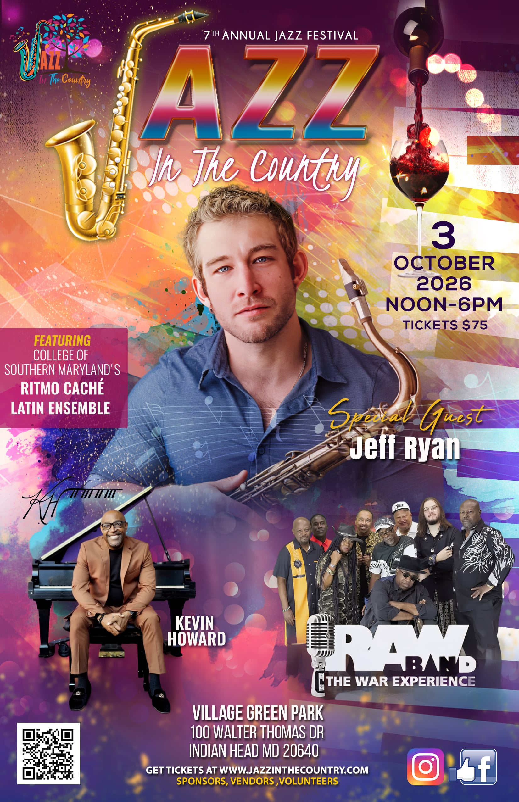 Official flyer for the 7th Annual Jazz in the Country festival